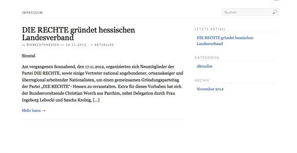 Der hessische Landesverband der Partei „Die Rechte“ hat bekannt gegeben, dass das Parteiprojekt „seit dem nicht eingereichten Wahlvorschlag der Partei zur Europawahl für dieses Jahr, in Hessen als gescheitert angesehen wird“...